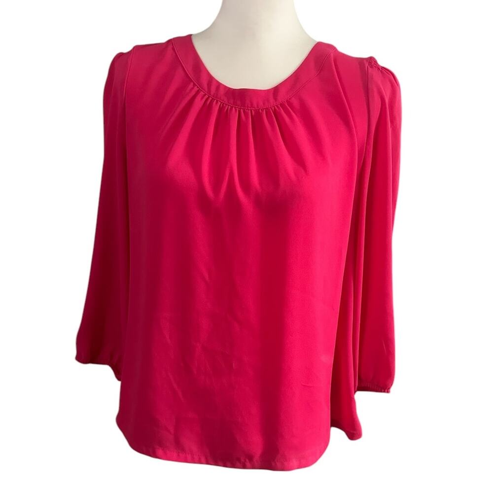 New York and Company Pink Long Sleeve Top Medium